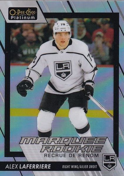 insert RC karta ALEX LAFERRIERE 23-24 OPC Platinum Marquee Rookie Rainbow číslo 249